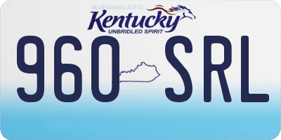 KY license plate 960SRL