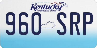 KY license plate 960SRP