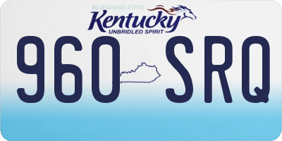 KY license plate 960SRQ