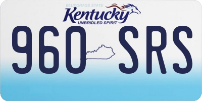 KY license plate 960SRS
