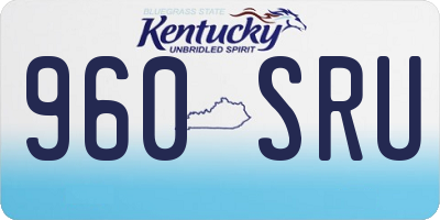 KY license plate 960SRU
