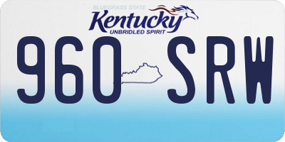 KY license plate 960SRW