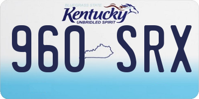 KY license plate 960SRX