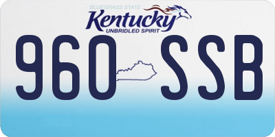 KY license plate 960SSB