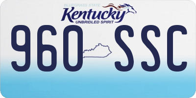 KY license plate 960SSC