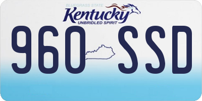 KY license plate 960SSD