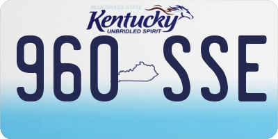 KY license plate 960SSE
