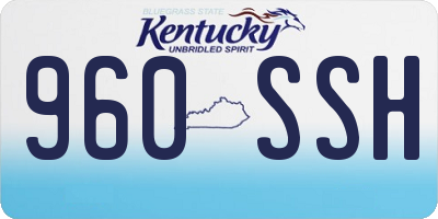 KY license plate 960SSH