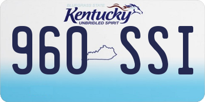 KY license plate 960SSI