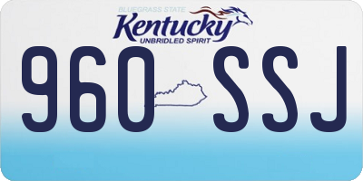 KY license plate 960SSJ