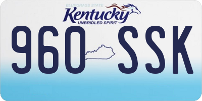 KY license plate 960SSK