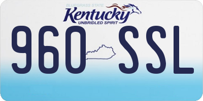 KY license plate 960SSL