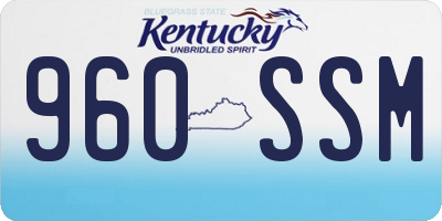KY license plate 960SSM
