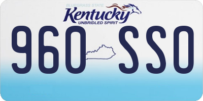 KY license plate 960SSO