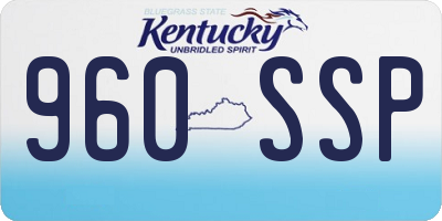 KY license plate 960SSP