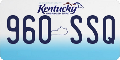 KY license plate 960SSQ