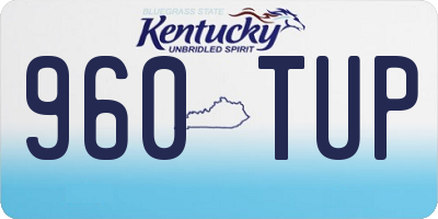 KY license plate 960TUP