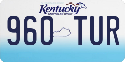 KY license plate 960TUR