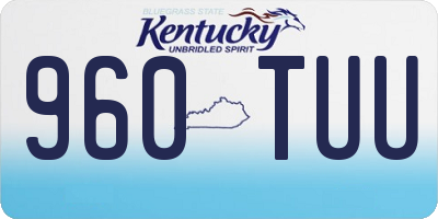 KY license plate 960TUU