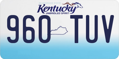 KY license plate 960TUV