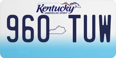 KY license plate 960TUW