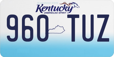 KY license plate 960TUZ