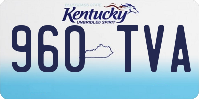KY license plate 960TVA