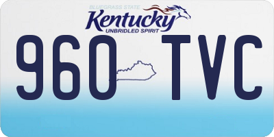 KY license plate 960TVC