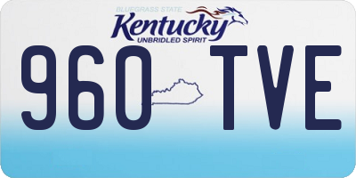 KY license plate 960TVE