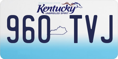 KY license plate 960TVJ