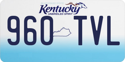 KY license plate 960TVL