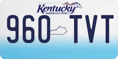 KY license plate 960TVT
