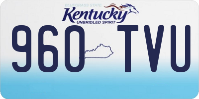 KY license plate 960TVU
