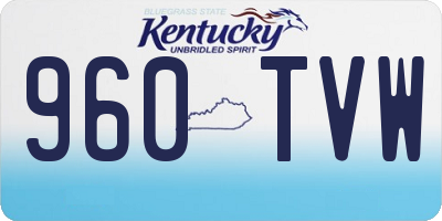 KY license plate 960TVW
