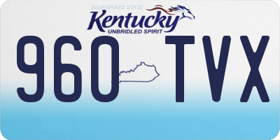 KY license plate 960TVX