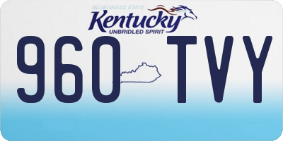 KY license plate 960TVY