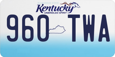 KY license plate 960TWA