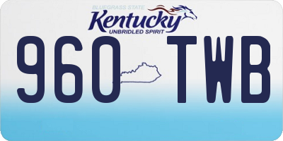 KY license plate 960TWB
