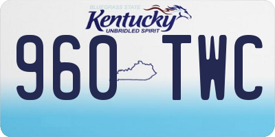 KY license plate 960TWC