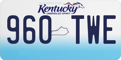 KY license plate 960TWE