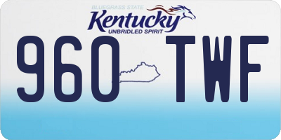 KY license plate 960TWF
