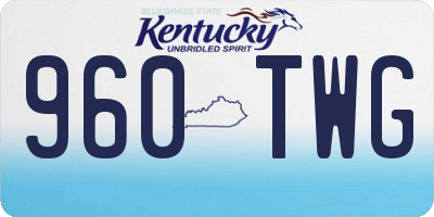 KY license plate 960TWG