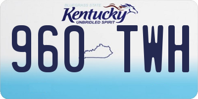 KY license plate 960TWH