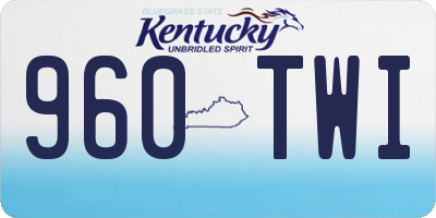 KY license plate 960TWI