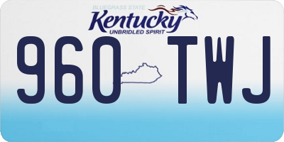 KY license plate 960TWJ
