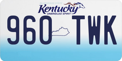 KY license plate 960TWK