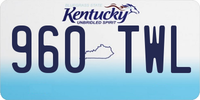 KY license plate 960TWL