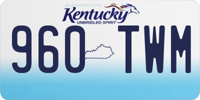 KY license plate 960TWM