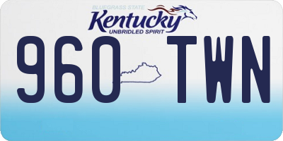 KY license plate 960TWN