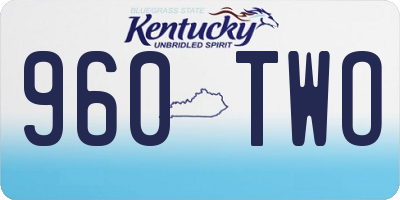 KY license plate 960TWO